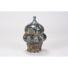 SW-174 Leather Under SW-116 Robins Egg Stoneware Combination